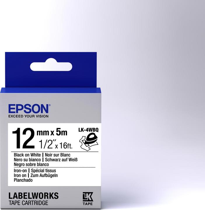 Epson Etikettenkassette Lk-4wbq (1.20 cm, Schwarz)