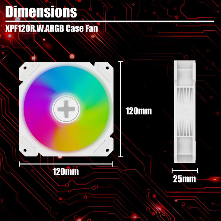 Image du produit Xilence Lüfter 120*120 Performance A+ REVERSE ARGB weiss (120 mm, 1 x)