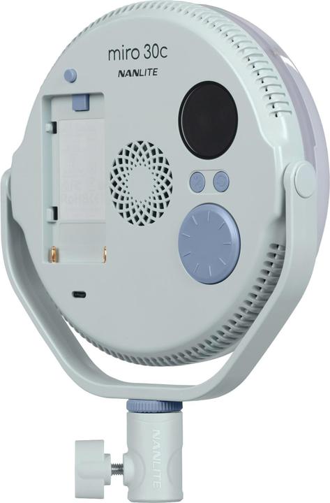 Actual product image Nanlite Miro 30C LED Full-Colour Round Panel Light (Mint Blue)