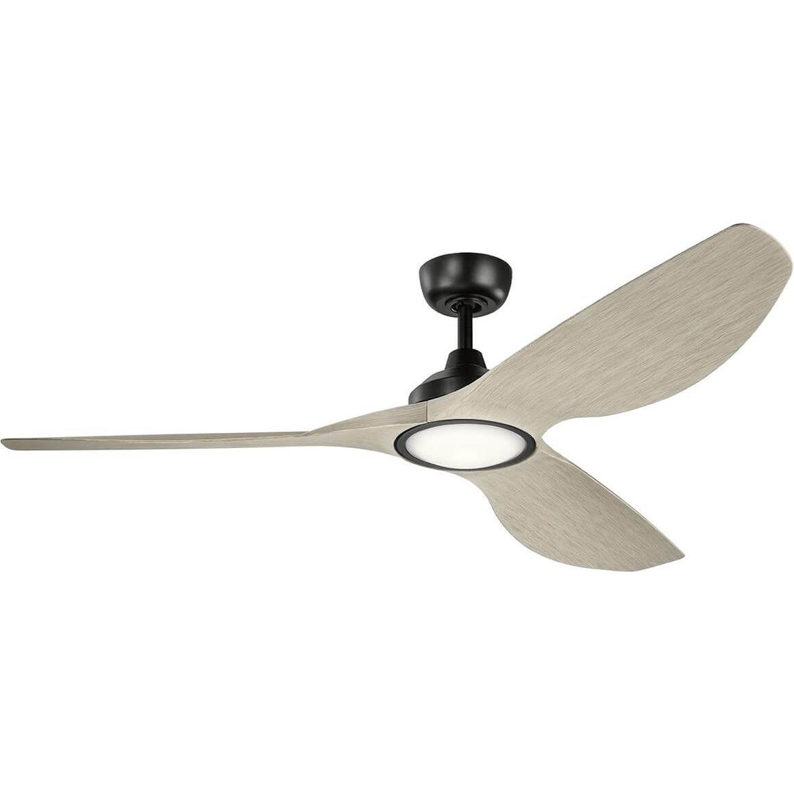 Elstead Lighting Imari leiser Deckenventilator mit LED Licht Ø165cm DC-Motor + Fernbedienung, Ventilator, Schwarz