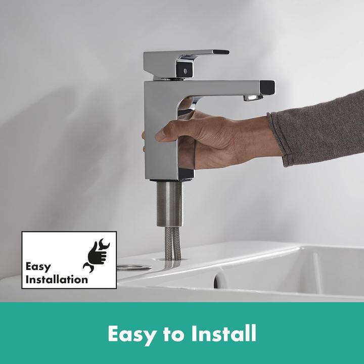 Produktbild hansgrohe Vernis Shape Einhebel-Waschtischarmatur 100 mit isolierter Wasserführung ohne Ablaufgarnitur