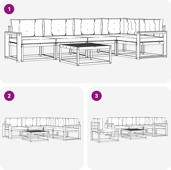 Produktbild vidaXL Gartenmöbel Set
