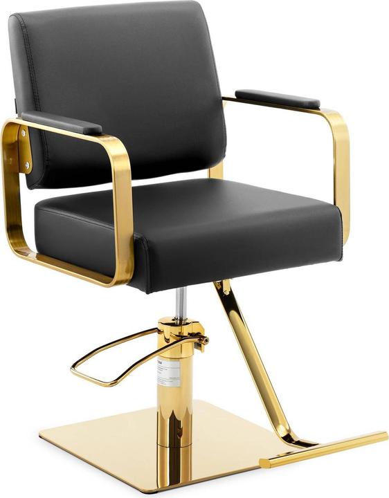 Physa Friseurstuhl mit Fussstütze höhenverstellbar Barber-Stuhl 200 kg Otley Black