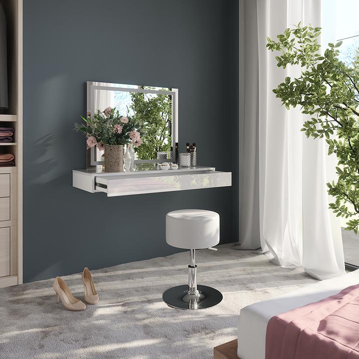 Produktbild Vicco Schminktisch Sherry, Weiss, 100 cm 3 Teile (100 x 40.10 x 65 cm)