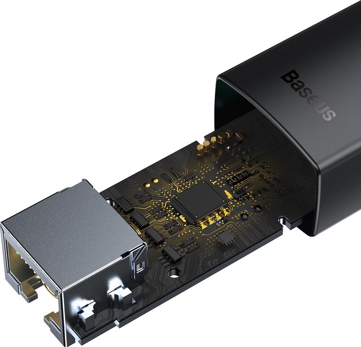 Produktbild Baseus Lite Series Ethernet Adapter USB-A to RJ45 LAN Port (100Mbps) Black (USB, RJ45 (1x))