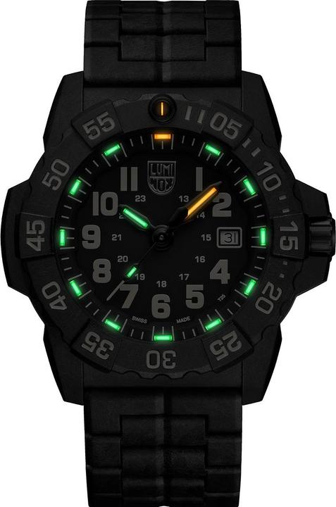 Actual product image Luminox NAVY SEAL 3500 SERIES (Swiss made, Diving watch, Rotating bezel left, Analogue wristwatch, 45 mm)