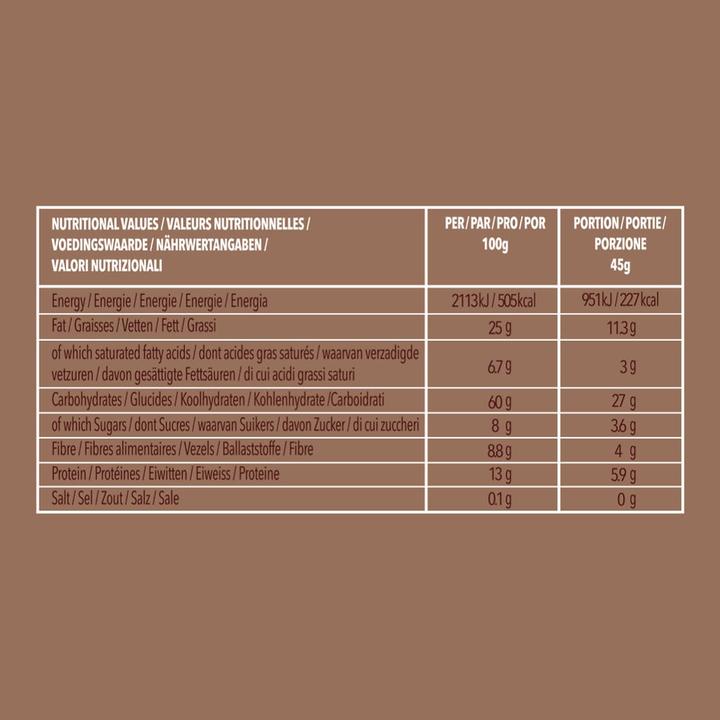 Valori nutrizionali e ingredienti Bonnap Choco Bliss (415 g)