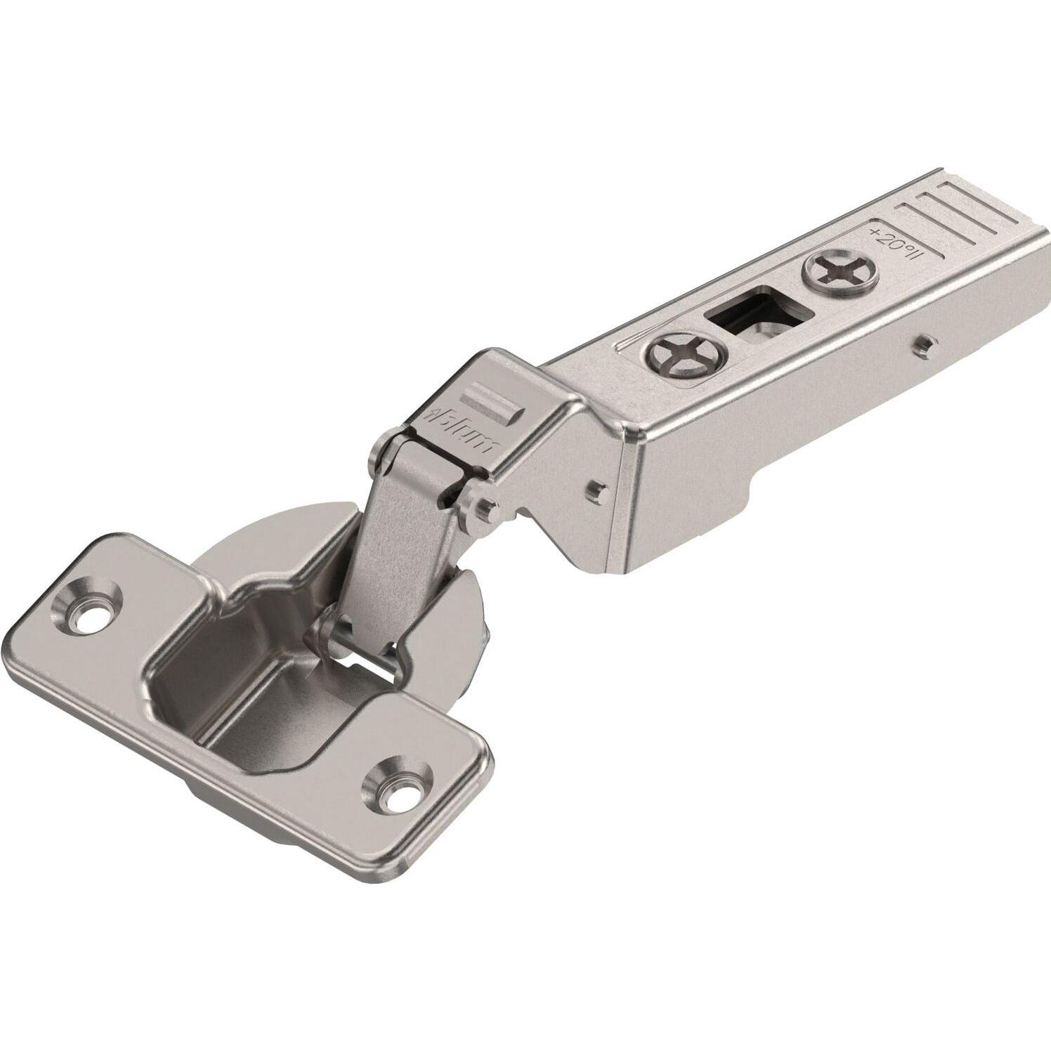 Blum, Möbelscharnier, CLIP top Winkelscharnier 20° II, aufschlagend ohne Feder, Schrauben