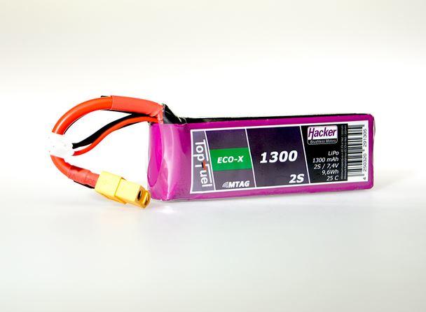 Image du produit Hacker Pack LiPo TF ECO-X 1300mAh 2S MTAG (7.40 V, 1300 mAh)
