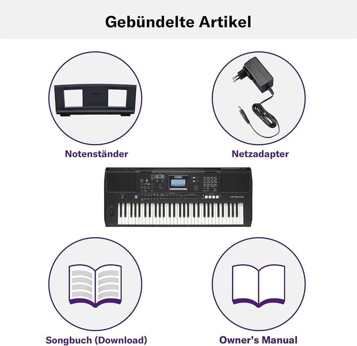 Actual product image Yamaha YaPSR-E473 (61 Keys)