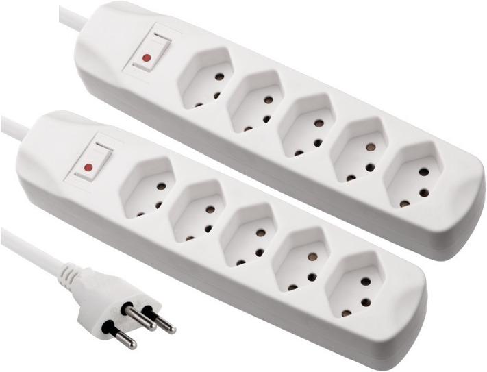 Actual product image Schönenberger Power strip Duo-Pack with 5xT13 each (5 x, Type 13, 2 m)