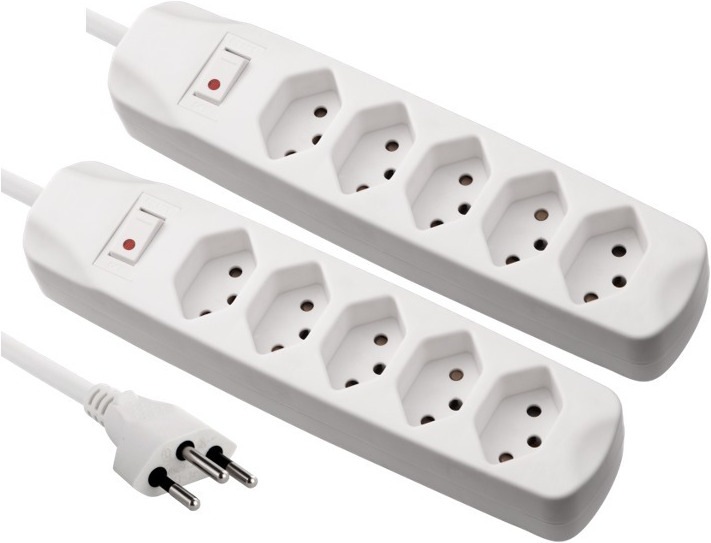 Schönenberger Steckdosenleiste Duo-Pack mit je 5xT13 (5 x, Typ 13, 2 m)