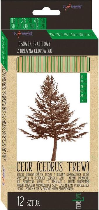 Produktbild St. Majewski Sechseckiger Bleistift HB-2H CedrLove (12 Stück) MIX (2H, B, HB, 12x)