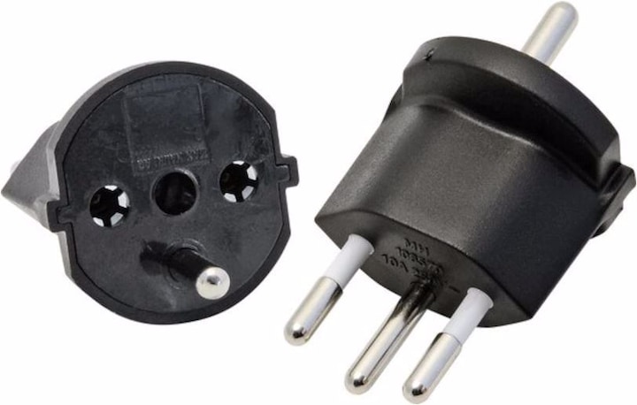 Actual product image S-Electro Fix adapter SchuKo-CH (Type 12, CEE 7/7)