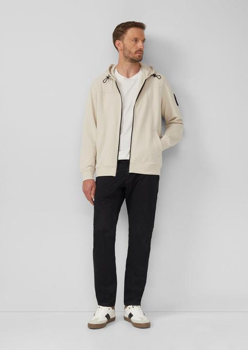 Produktbild s.Oliver Sweatshirt Jacke Sweatshirt-Jacke im Materialmix mit hochwertigen Details (S)