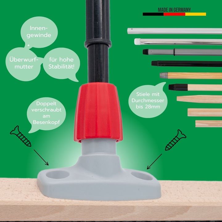 Actual product image Novaliv Sweeping Broom Broom with telescopic handle Street broom with handle Garden broom Industrial broom (1 pcs.)