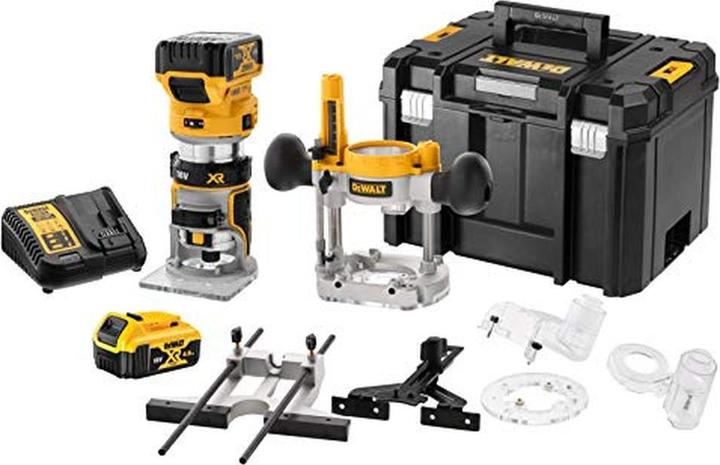 Actual product image DeWalt DCW 604 P2 Battery combi-moulder 18V 55 mm + 2x battery 5.0Ah + charger + TSTAK
