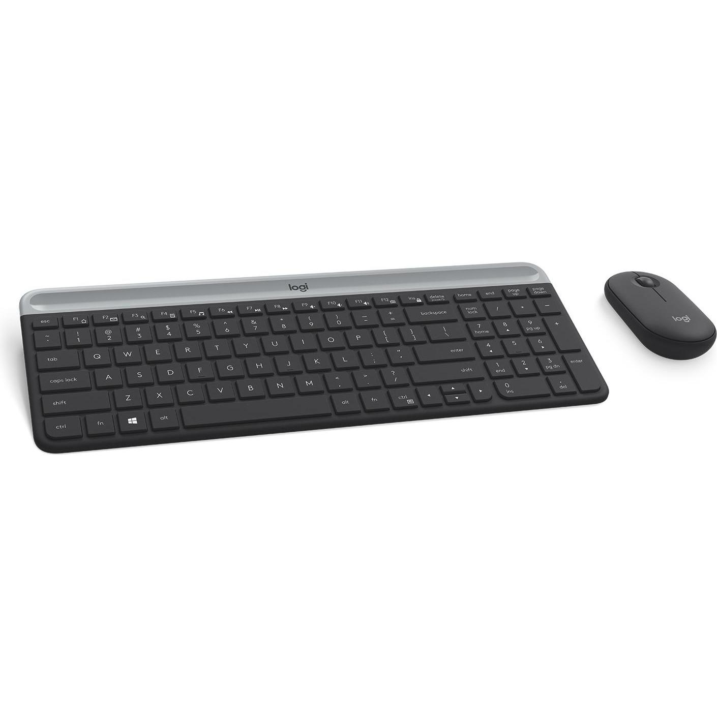 Logitech Grigio Mk470 Slim (Nl, Senza Fili), Tastiera,
