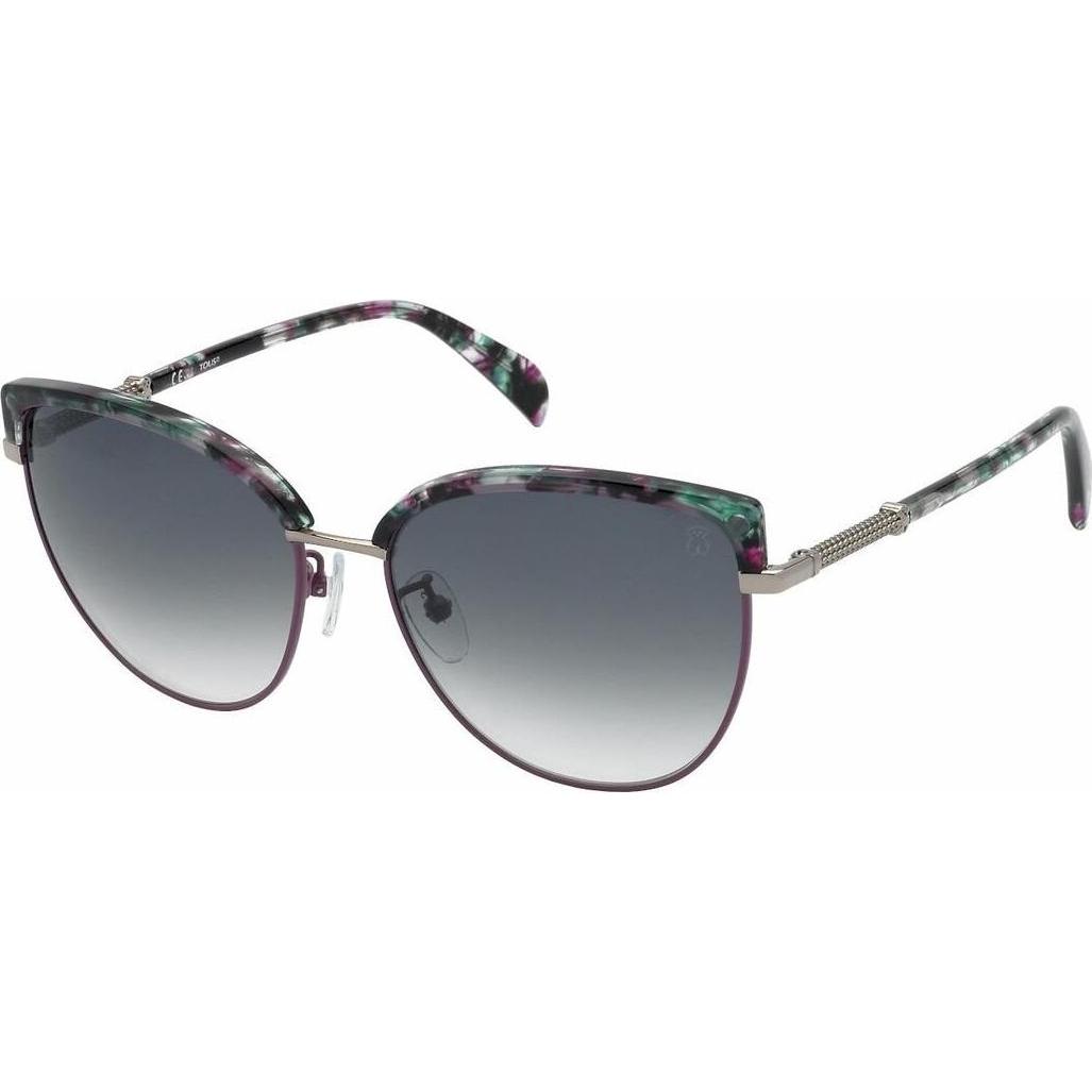 Tous Donna Tartaruga Argento-Viola Occhiali Da Sole, Occhiali Da Sole Da Sto436-570E59 Ø 57 Mm