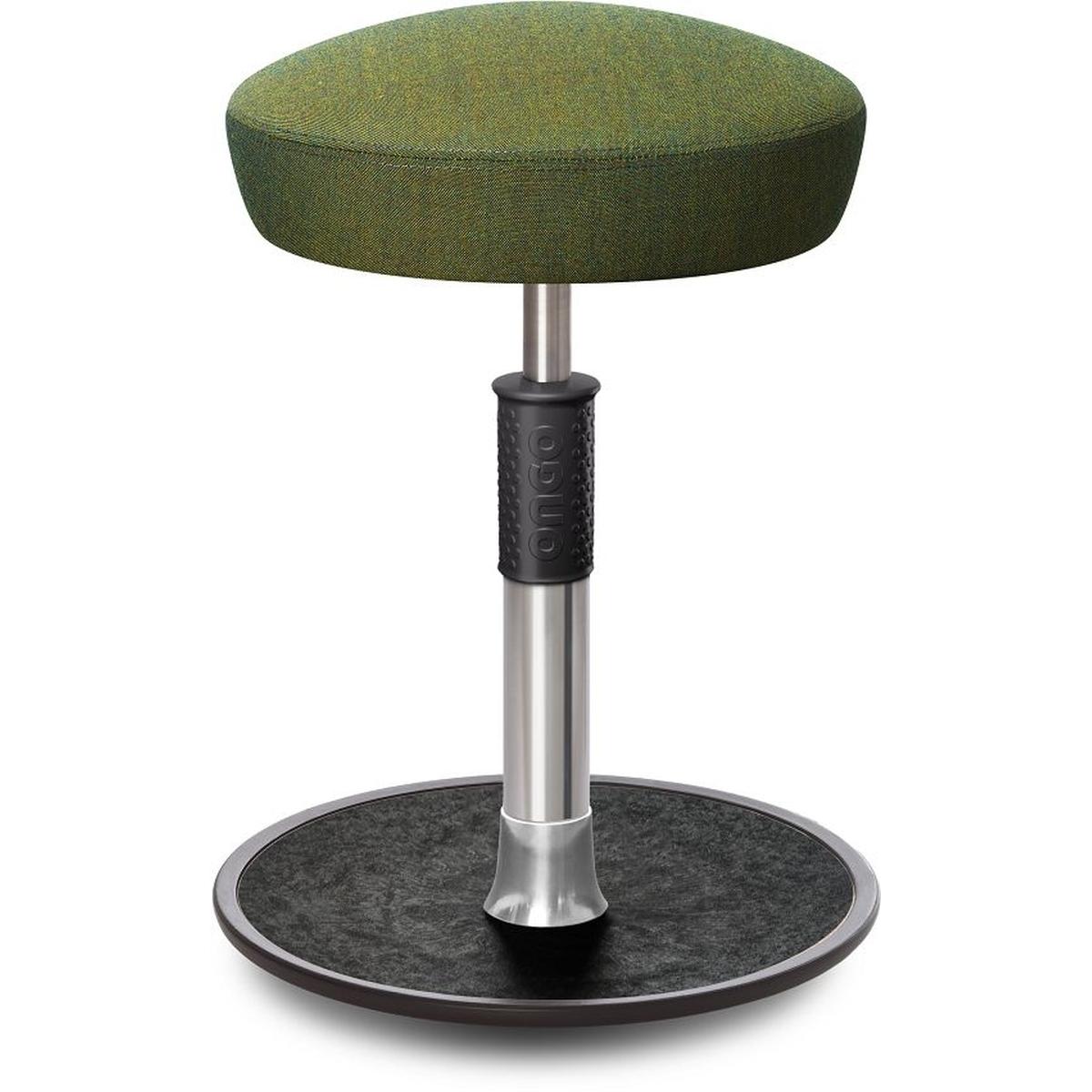 Ongo, Bürostuhl, Sitz- Stehhocker Free Regular Hutsitz kvadrat Remix Olive chrom /schwarz