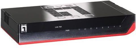 Immagine prodotto LevelOne GSW-0807 Switch Gigabit Ethernet a 8 porte 1000Mb/s, Full Duplex, 10/100 Mb/s, Full/Half Duplex (8 porte)