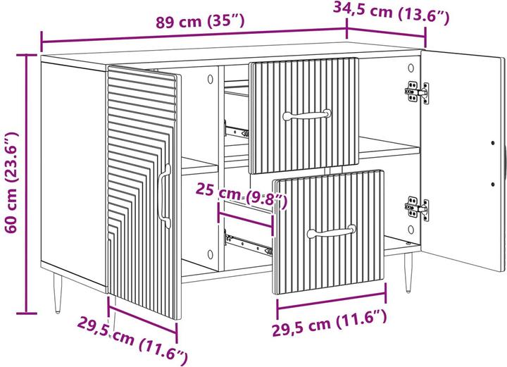 Produktbild vidaXL Sideboard Schrank