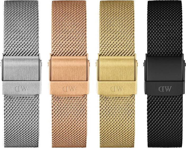 Daniel Wellington Classic Petite Mesh Ashfield Black (32 mm) (14 mm, Edelstahl)