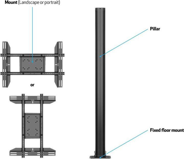 Actual product image Multibrackets M Display Stand 180 (63", 60 kg)