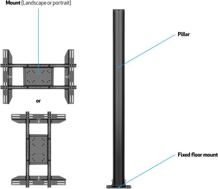 Actual product image Multibrackets M Display Stand 180 (63", 60 kg)