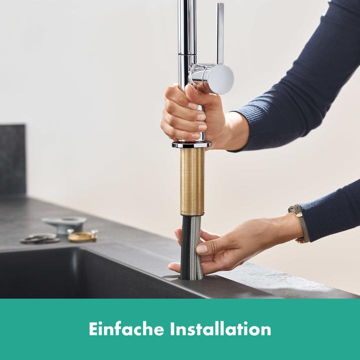 Produktbild hansgrohe Talis M54 Einhebel-Küchenmischer 270, Niederdruck Warmwasserbereiter, Ausziehauslauf, 1je