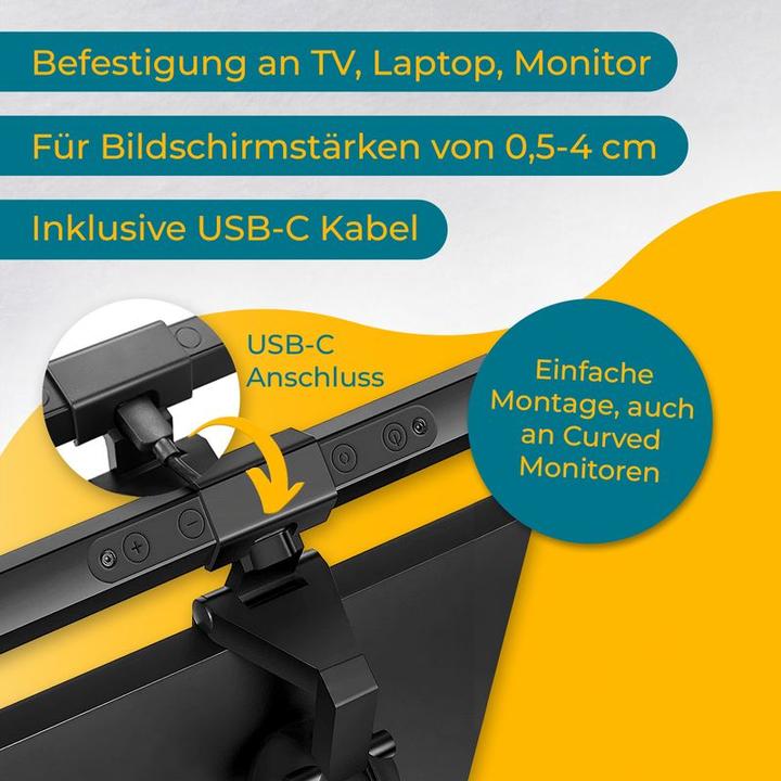 Image du produit Hermex Éclairage de l'écran Screenbar Éclairage du moniteur Éclairage du moniteur LED