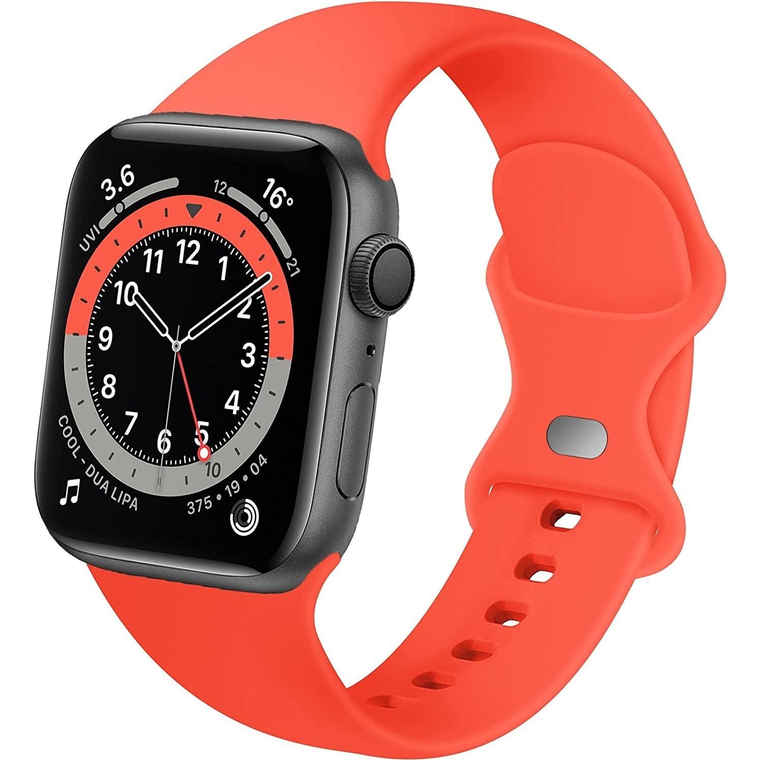 Strap-it Armband (Silikon, Apple Watch), Uhrenarmband, Orange