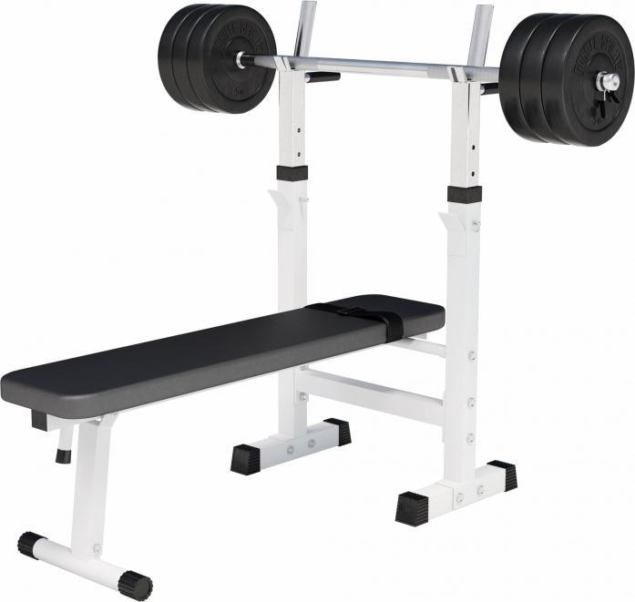 Gorilla Sports Hantelbank Langhantelset Kunststoff 38kg-70kg