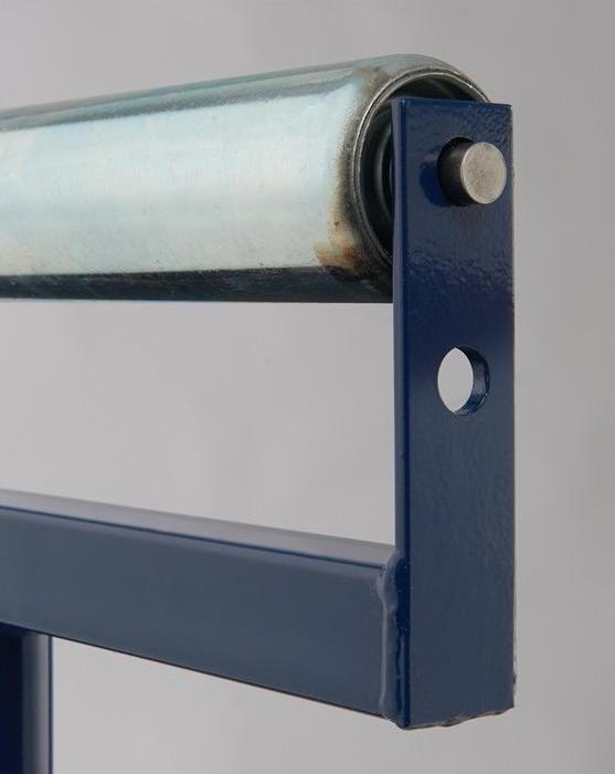 Produktbild BS Rollen Rollst500 Rollenständer mit Tragrolle, höhenverstellbar Traglast 100 kg, blau (50 cm, 50 cm)