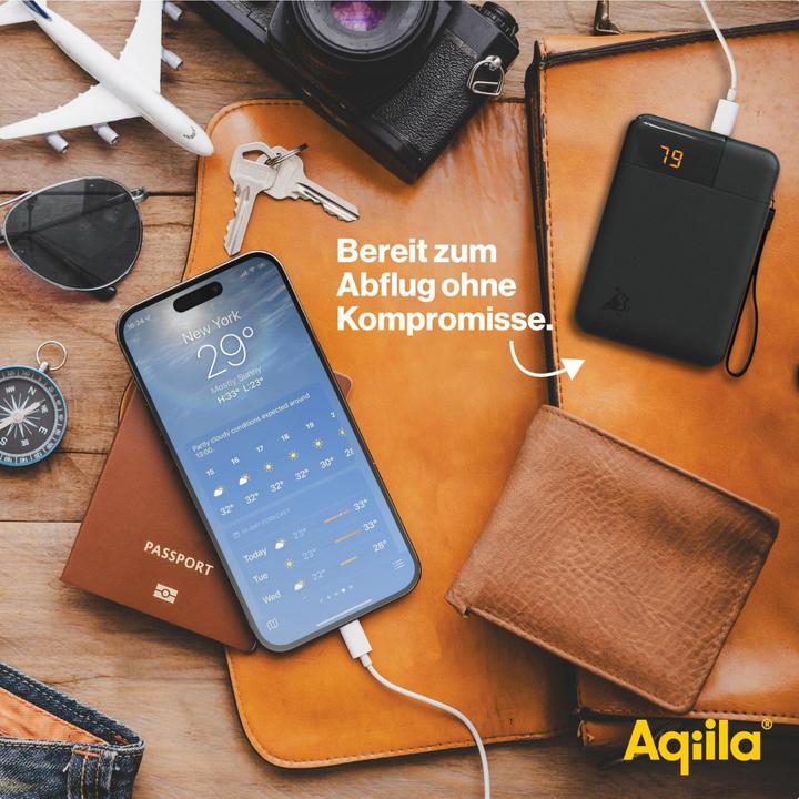 Produktbild Aqiila Powerbird B5B - Powerbank 5000 mAh, 12W - Black (5000 mAh, 12 W, 18.50 Wh)