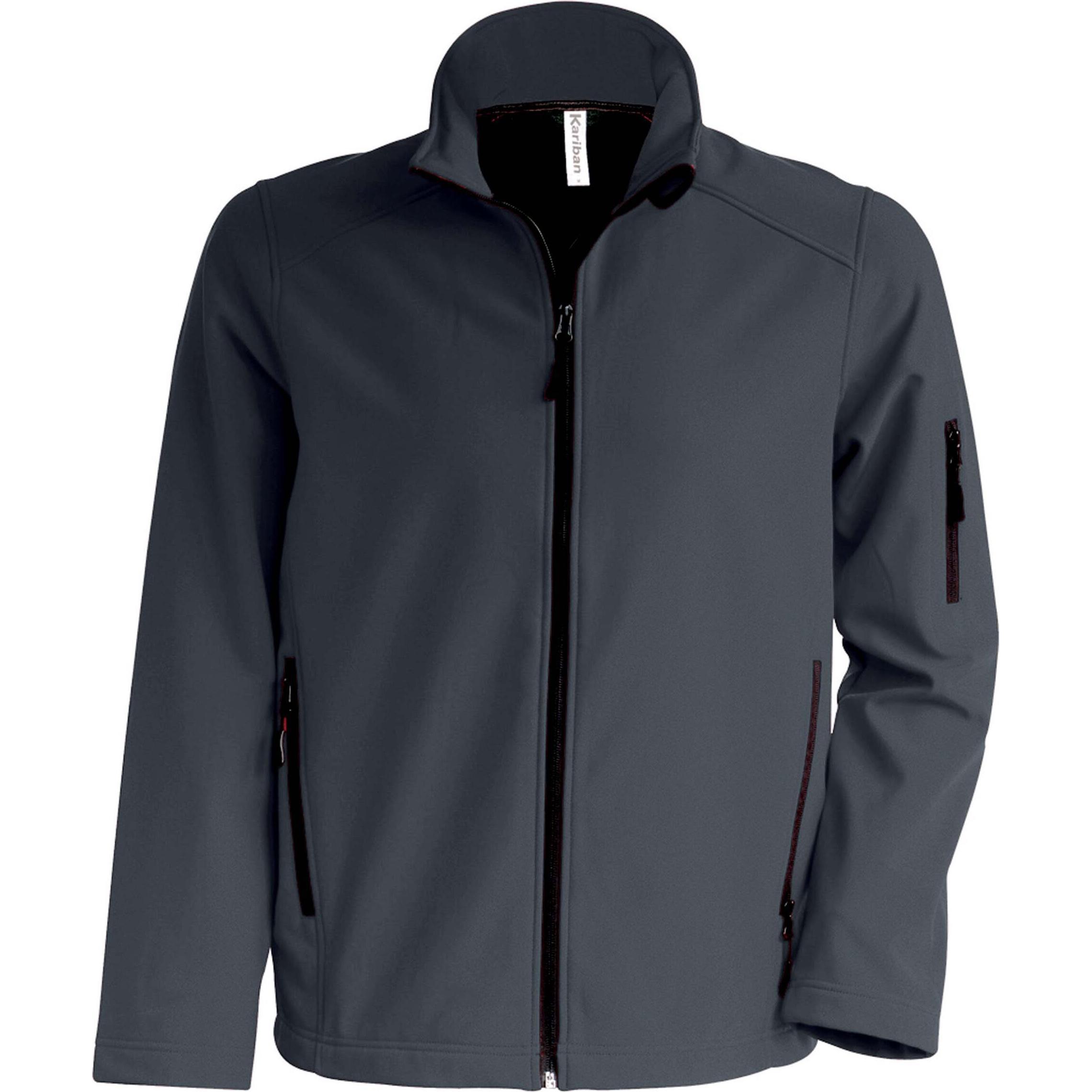 Kariban, Herren, Jacke, Softshell (S), Grau, S