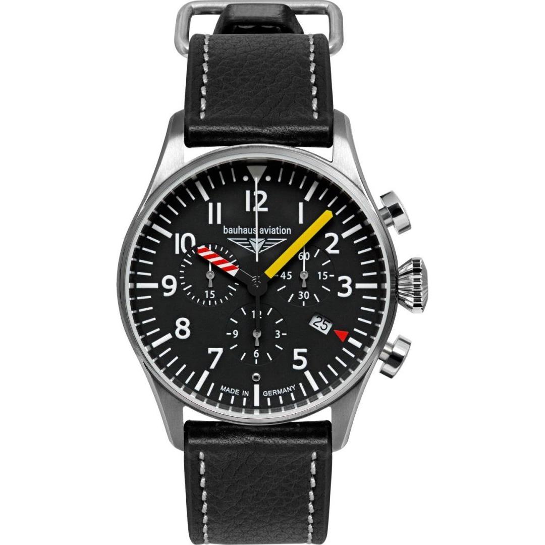Bauhaus, Armbanduhr, 27885, Schwarz, (Chronograph, 41 mm)