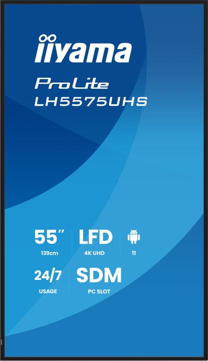 Actual product image iiyama LFD ProLite LH5575UHS-B2AG (3840 x 2160 Pixels, 54.60")