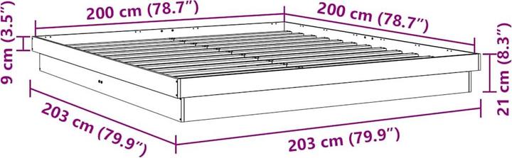 Image du produit vidaXL Bettgestell (200 x 200 cm)