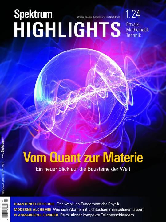 Produktbild Spektrum Highlights 1/2024 - Vom Quant zur Materie