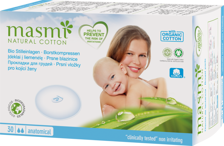 Actual product image Masmi Organic nursing pads (30 x)