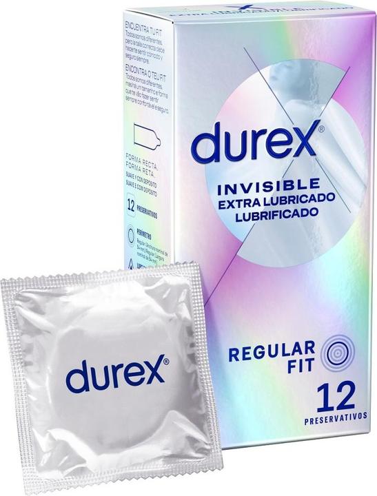 Actual product image Durex Invisible Extra Lubricated 12 Units (12 pcs.)