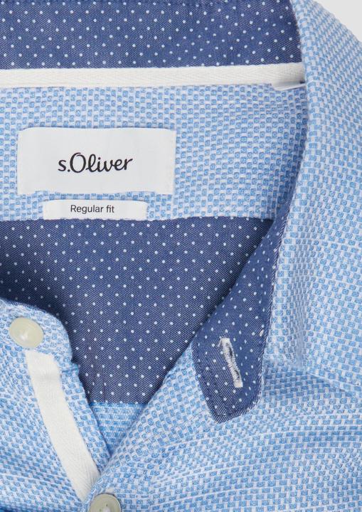 Immagine prodotto s.Oliver Hemd Regular Fit: Gemustertes Langarmhemd mit Brusttasche (L)