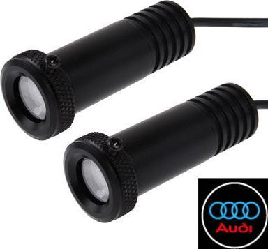 Produktbild Hermex LESER AUDI LOGO Asphalt PROJEKTOR BEAMER LED SMD Türlicht Tuning Car Deko