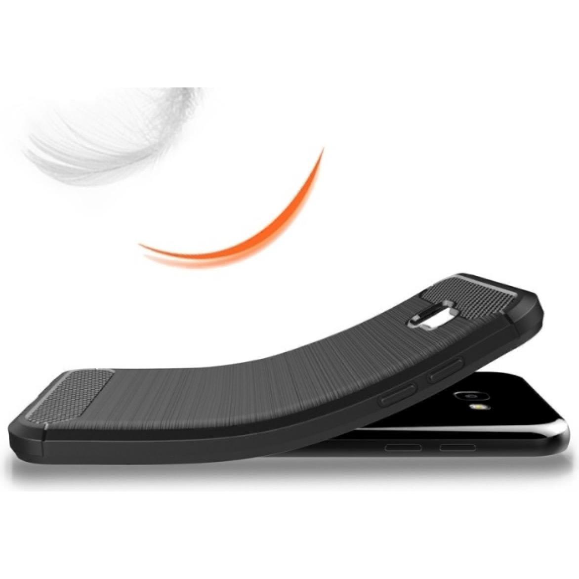Thumbnail - Screenguard Samsung Galaxy A7 2017 Hülle Carbon Brushed Soft TPU (Samsung Galaxy A7 (2017)), Smartphone Hülle, Schwarz