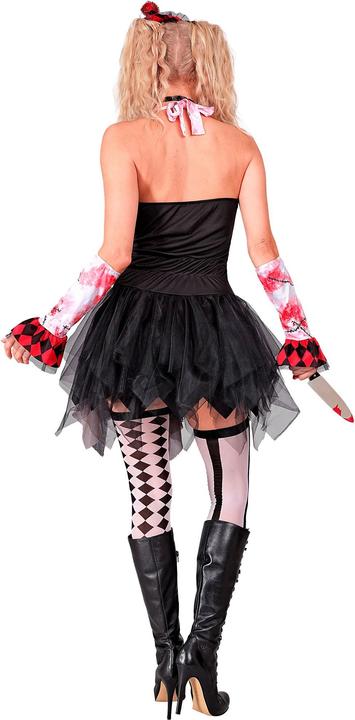 Produktbild Widmann HORROR HARLEKIN MÄDCHEN (Kleid, Armbõnder, Minihut), M (M)