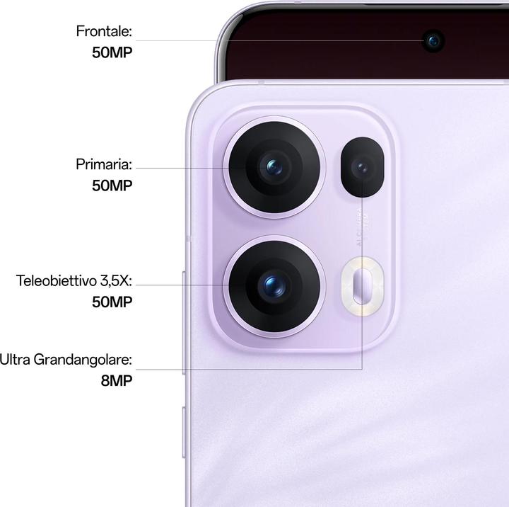 Actual product image OPPO Reno 13 Pro (512 GB, Plume Purple, 6.83", SIM + eSIM, 5G)
