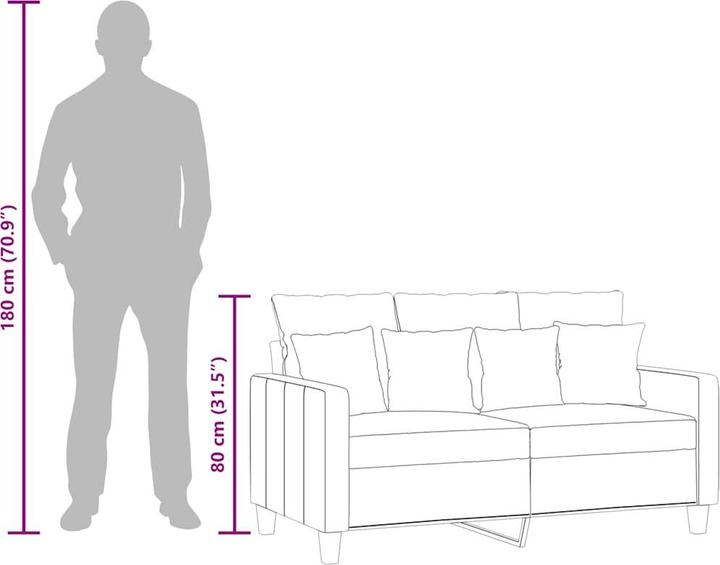 Actual product image vidaXL 2-Sitzer-Sofa (2 person sofa)