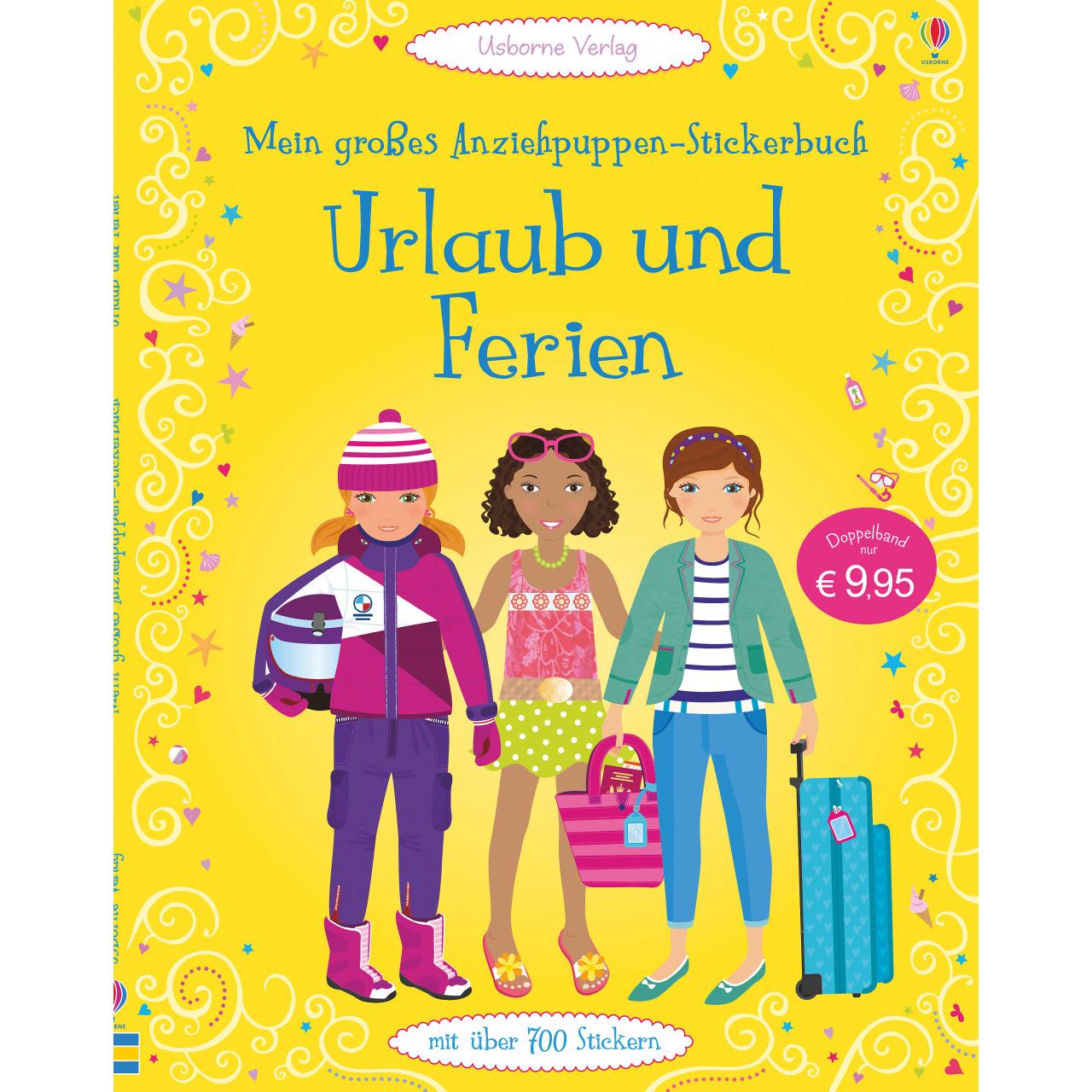 Usborne Publishing, Sticker, Mein grosses Anziehpuppen-Stickerbuch: Urlaub und Ferien