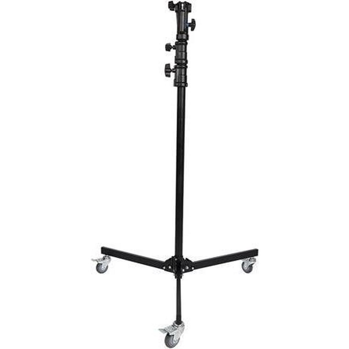 Studioking Treppiede per lampade con ruote FPT-3605A 312 cm (312 cm, 5 kg), Treppiede per lampade + flash, Nero